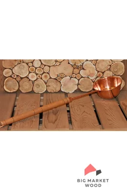 КАМЕНКА Черпак "LARGE". Медь / Бук. V=0,5; L=580мм