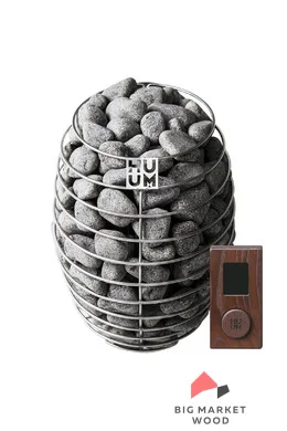 Электрическая каменка для сауны HUUM DROP 4,5кВт + пульт управления UKU LOCAL WOOD