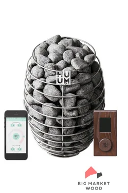 Электрическая каменка для сауны HUUM DROP 4,5кВт + пульт управления UKU WiFi WOOD