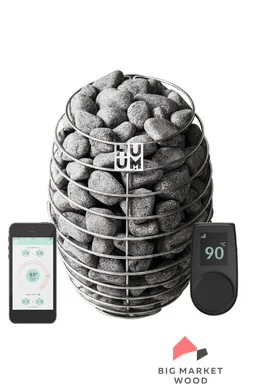 Электрическая каменка для сауны HUUM DROP 4,5кВт + пульт управления UKU WiFi BLACK