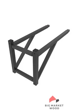 Консоль опорная универсальная L=560-810мм (раздвижная). Ст3.